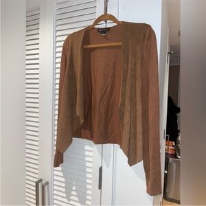 🤎New without tag🤎INC International Concepts Tan Open-Front Cardigan